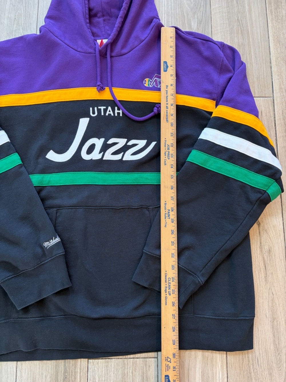 Mitchell & Ness Utah Jazz Head Coach Purple Hooded Sweatshirt Size 4XL